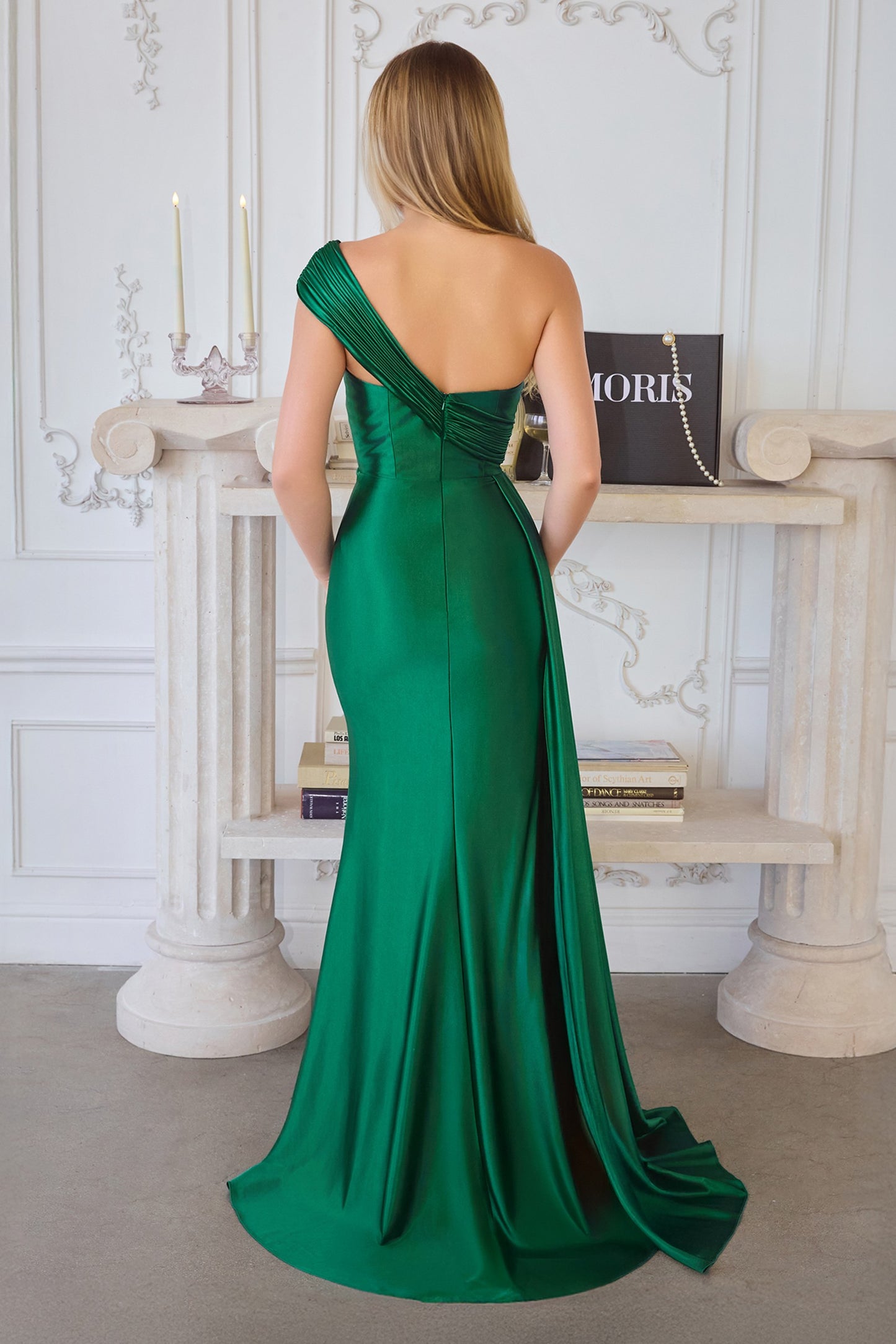 Ivanna One Shoulder Satin Maxi Dress MAT817-10