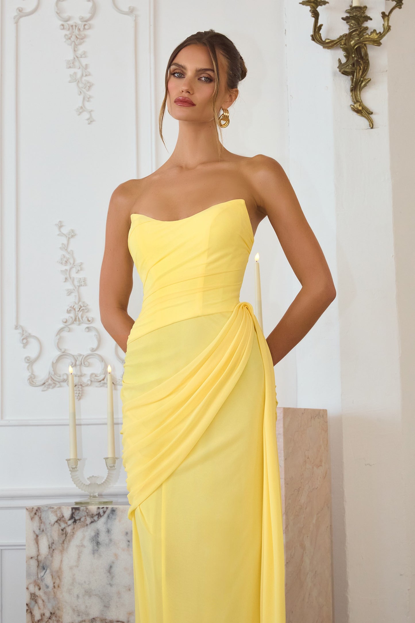 Mina Strapless Chiffon Maxi Dress MAT726-41