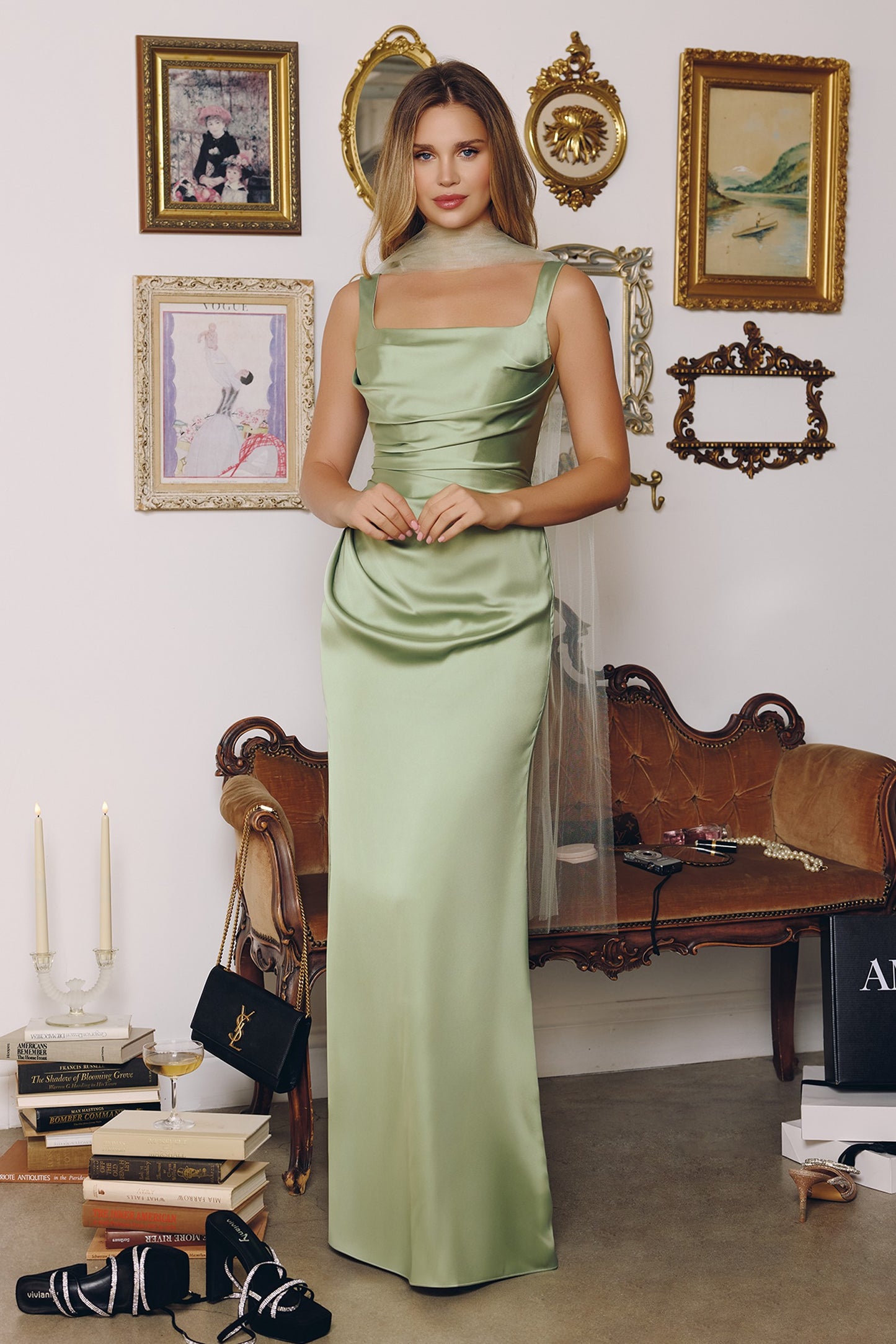 Addison Satin Maxi Dress MAT729-30