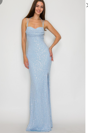 Beaded Cowl Mermaid Maxi