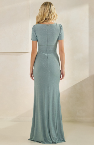 Ity Glitter Maxi Dress With Sleeves