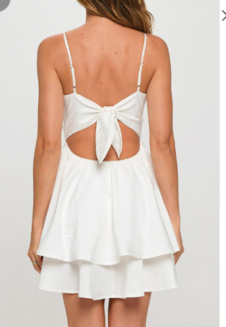 Floral Double-layer Tie Back Dress