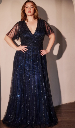 SEQUIN EMBELLISHED A-LINE DRESS MACD0241