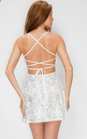 Sequin Fit And Flare Mini Dress
