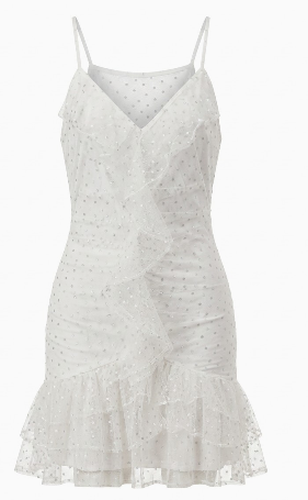 Metallic Dot Mesh Dress